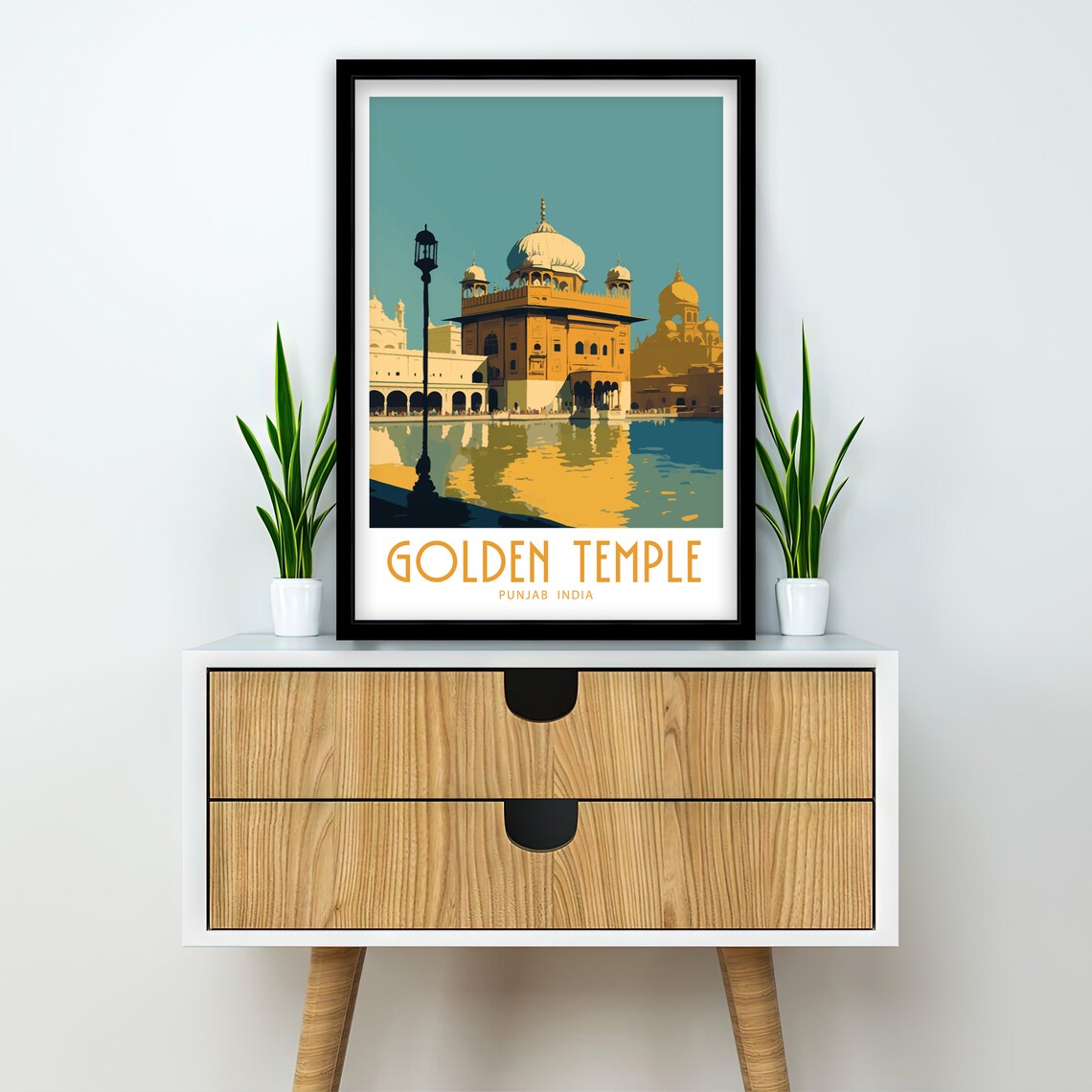 Golden Temple Punjab India Travel Poster - Image 2