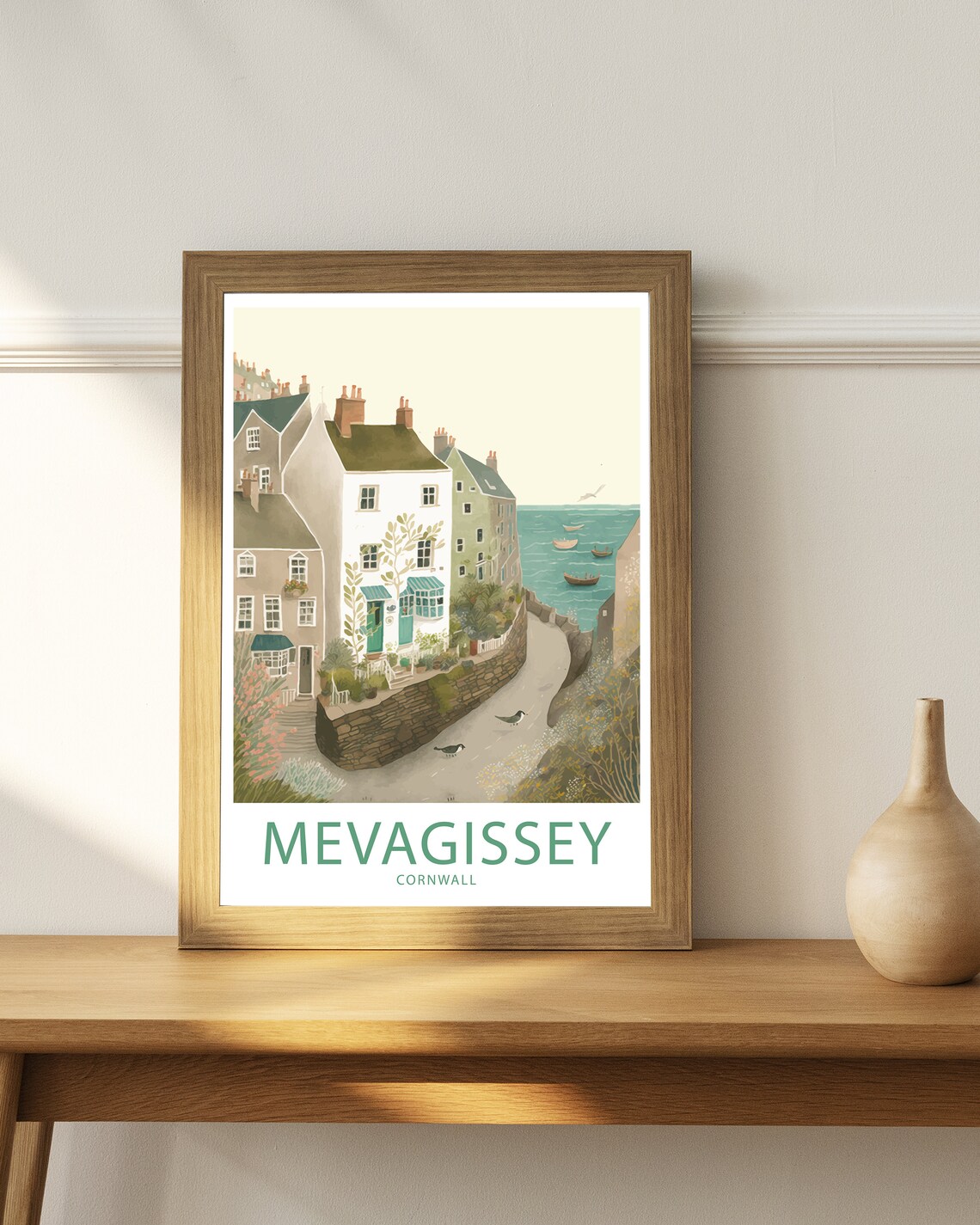 Mevagissey Travel Poster, Cornwall Scenic View - Image 4