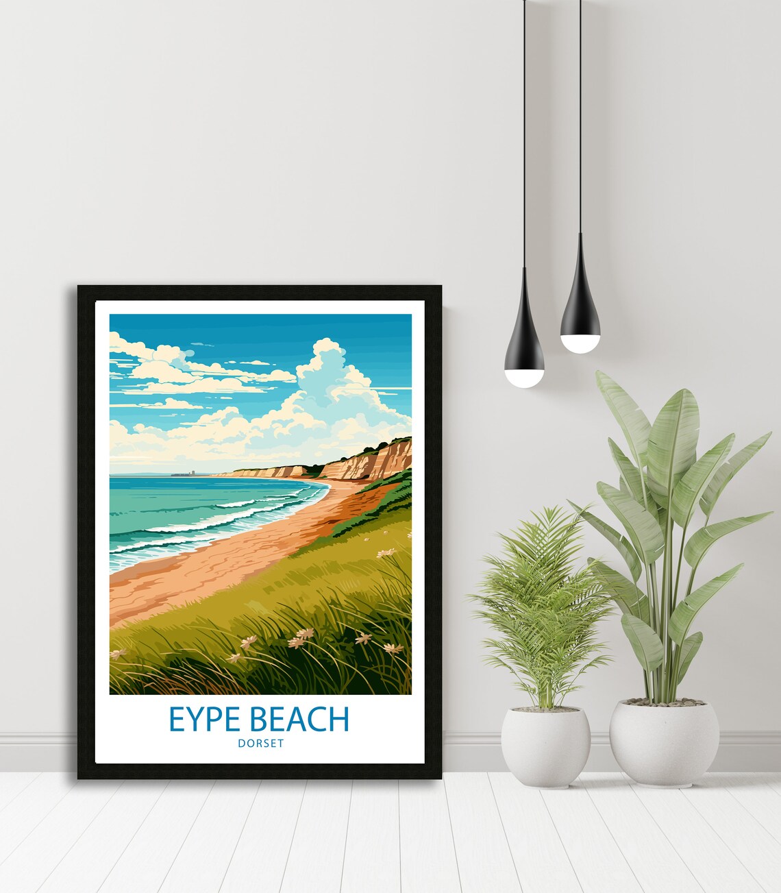 Eype Beach Travel Poster, Dorset Wall Decor - Image 4
