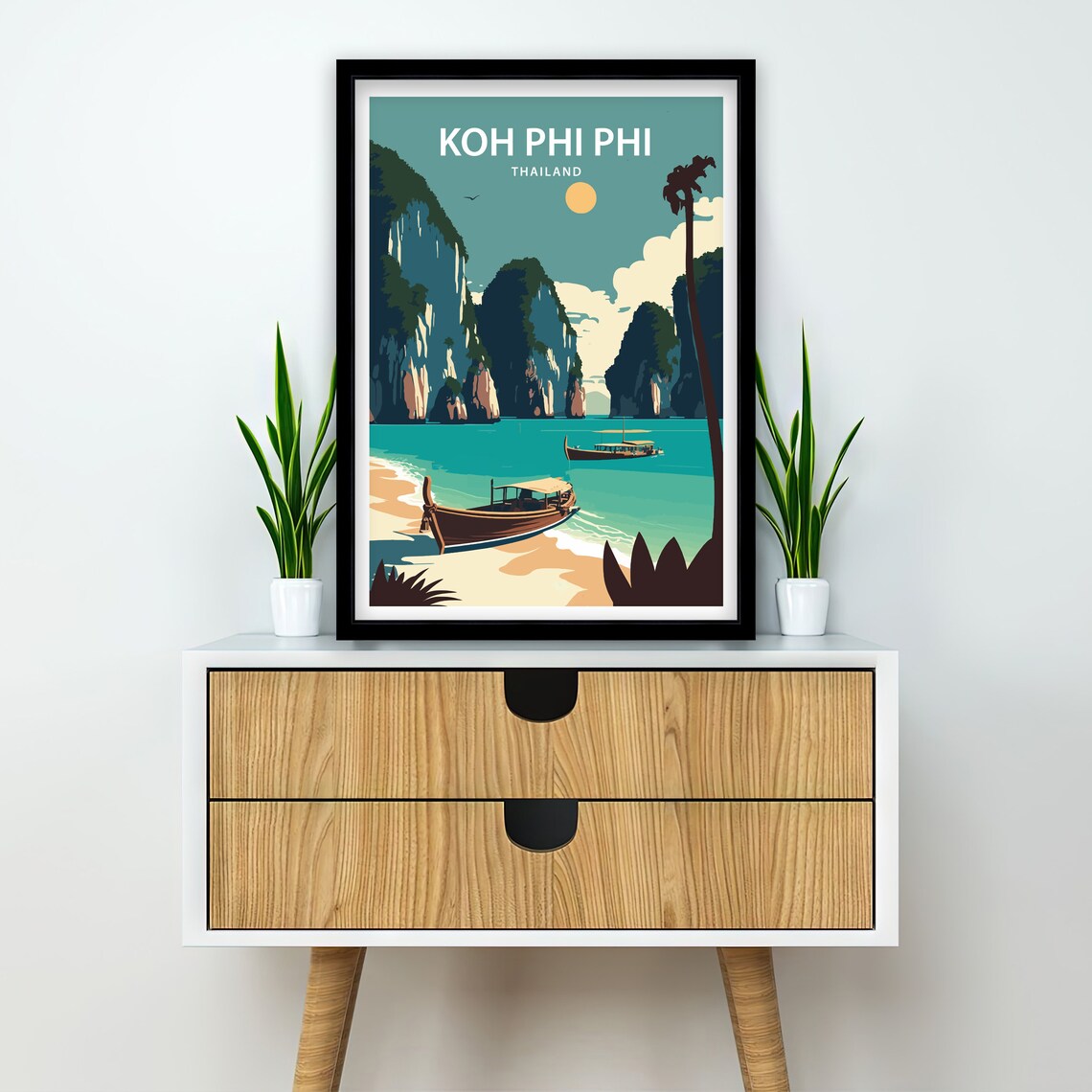 Koh Phi Phi Thailand Travel Poster, Island Art - Image 2