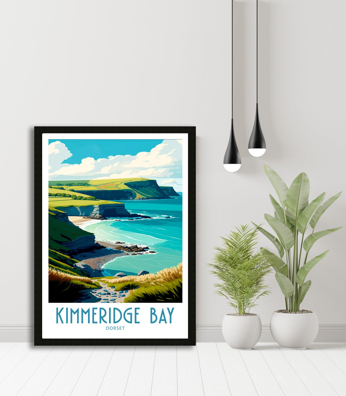 Kimmeridge Bay Dorset Layered Cliffs Shore Vintage Travel Poster - Image 5