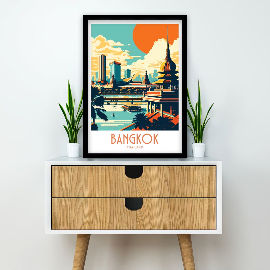 Bangkok Travel Print Bangkok Home Dcor Bangkok Thailand Art Print Bangkok Thailand Room Print For Bangkok Gift Art Decor Bangkok Thailand - Image 2