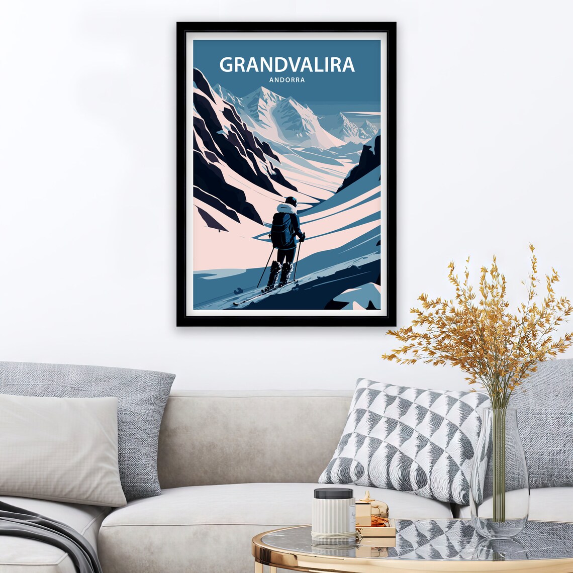 Andorra Ski Poster, Ski Resort Travel Poster - Image 2