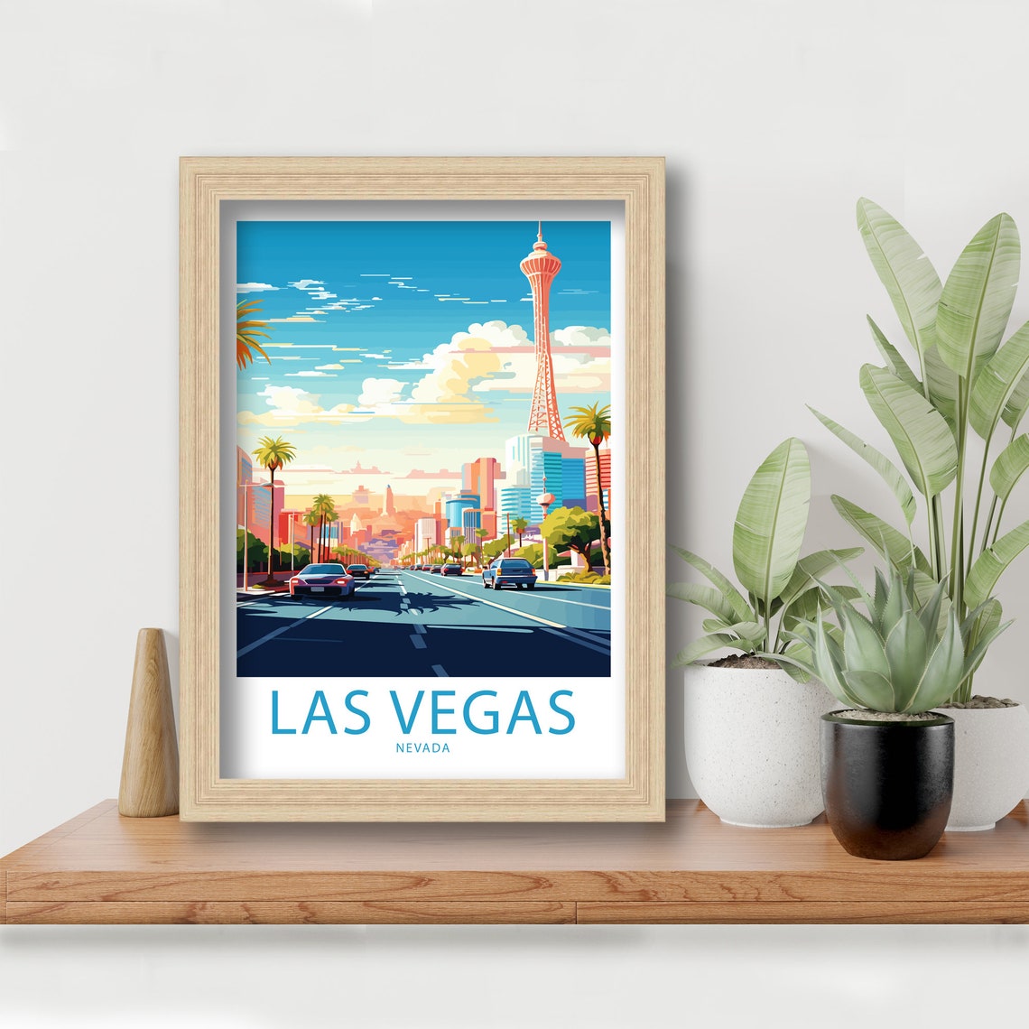Las Vegas Nevada Stratosphere Tower Daytime Strip Street Poster - Image 5