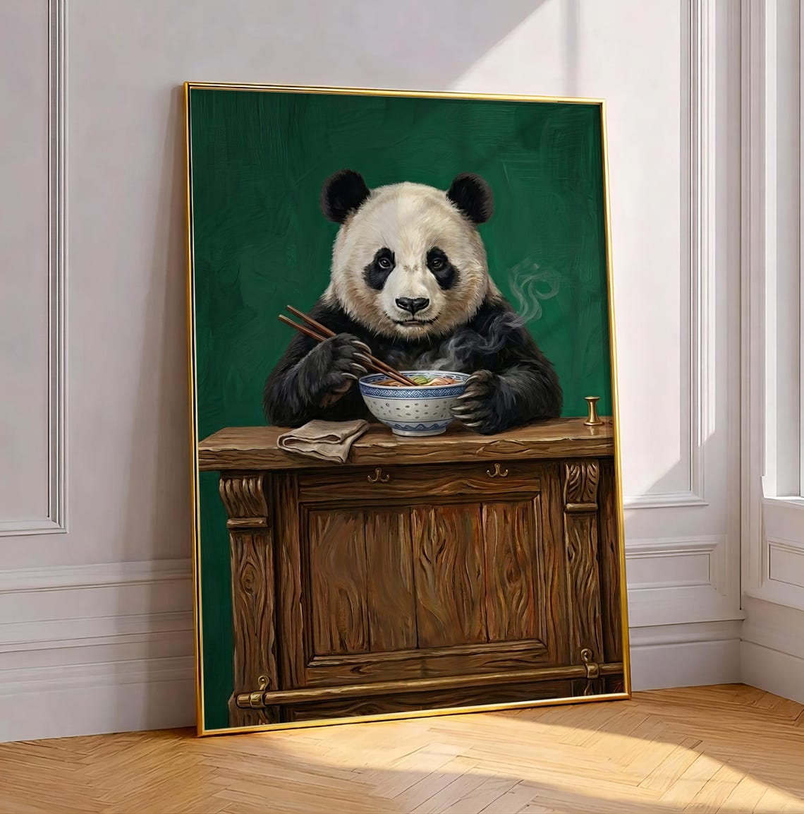Panda Eating Ramen, Maximalist Poster