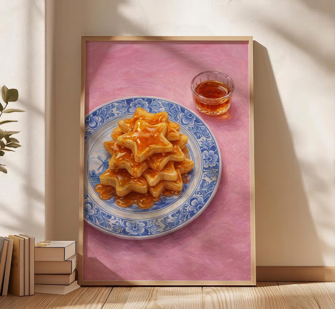 Star Pancakes Pop Art Print, Kitchen Decor
