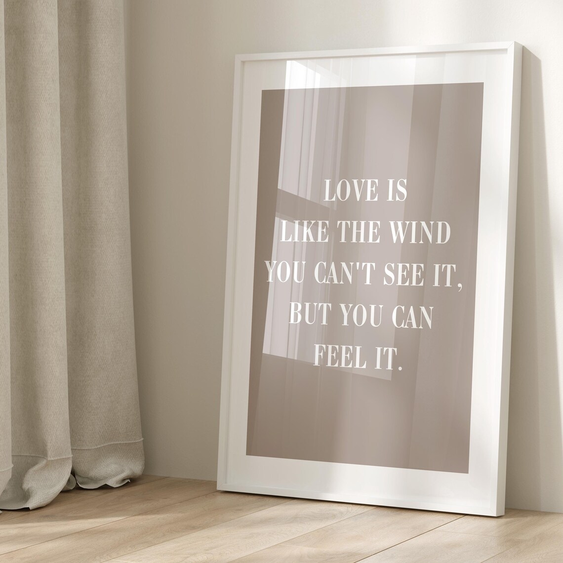 Love Is Like The Wind Quote Art Print