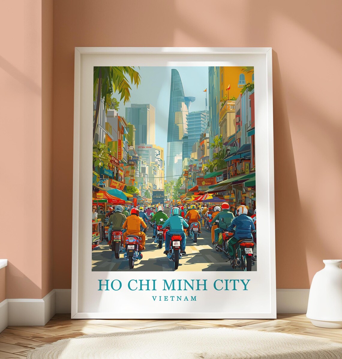 Ho Chi Minh City Travel Print, Vietnam Poster