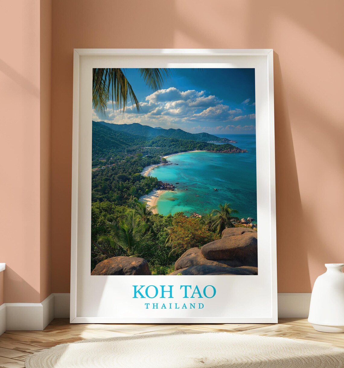 Koh Tao Travel Poster, John Suwan Viewpoint