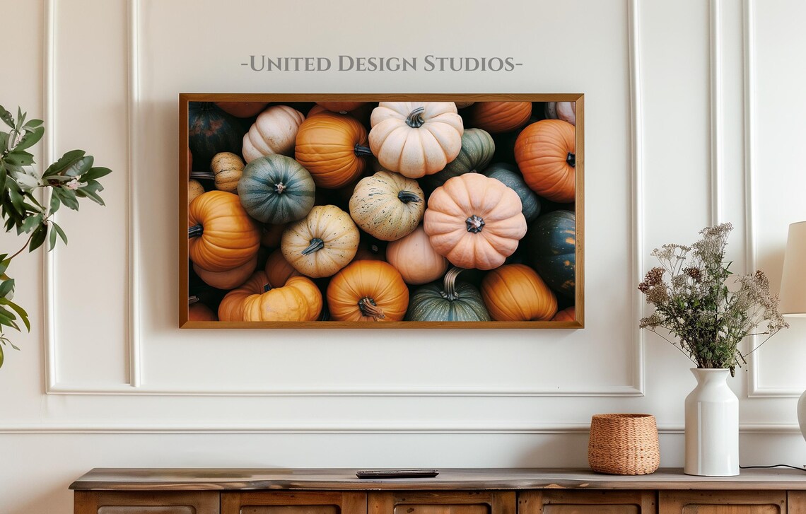 Assorted Pumpkins Autumn Art Print for Halloween - Image 3