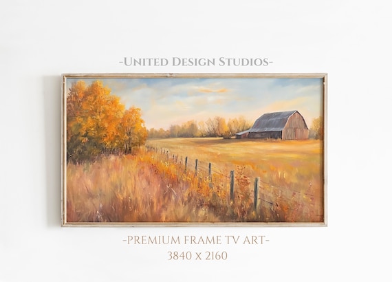Fall Cottagecore Farmhouse Art Print for TV Decor