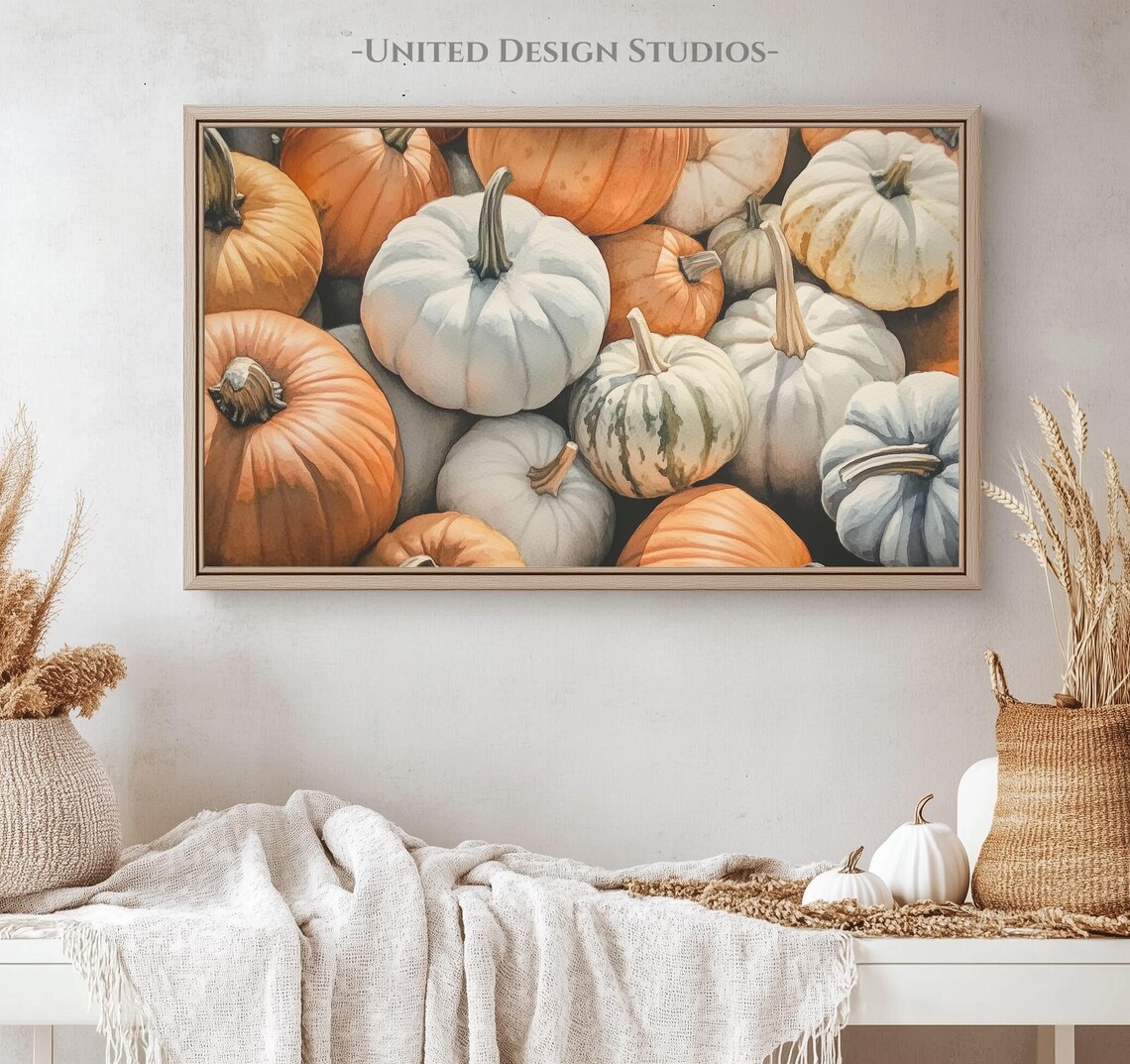 Pumpkin Painting Fall Frame TV Art Poster - Image 4