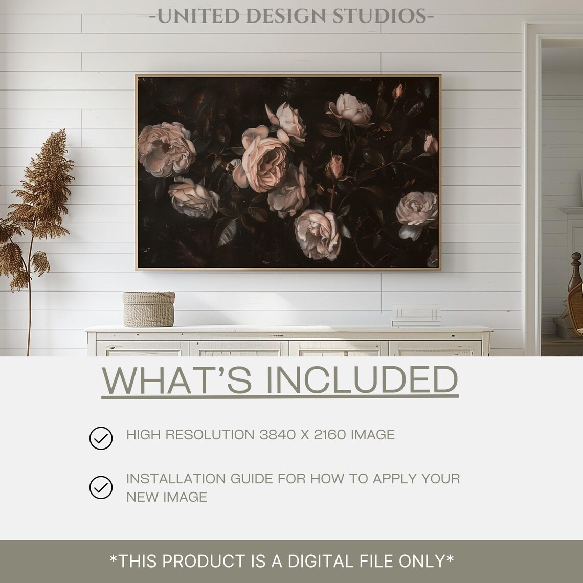 Roses Valentine's Day Baroque Floral Art Print - Image 3