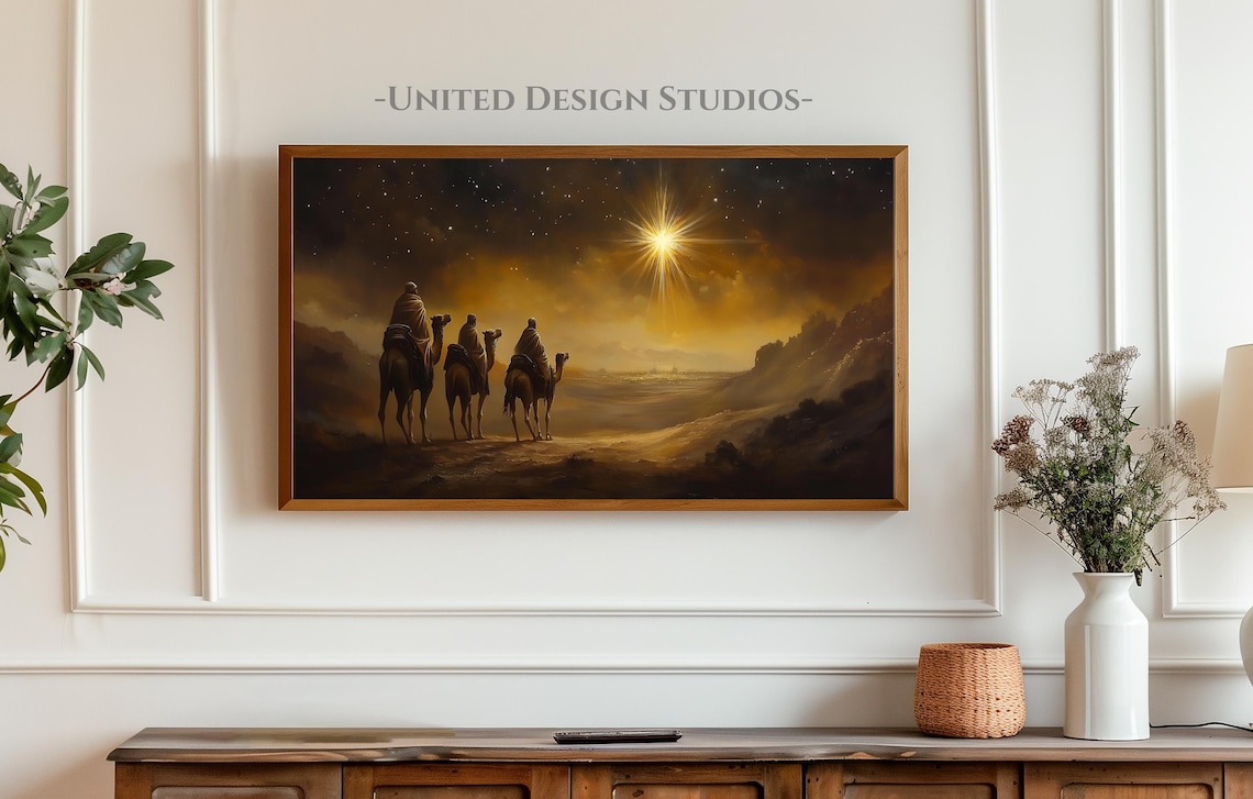 Christmas Nativity Art Print, Three Wise Men - Image 3