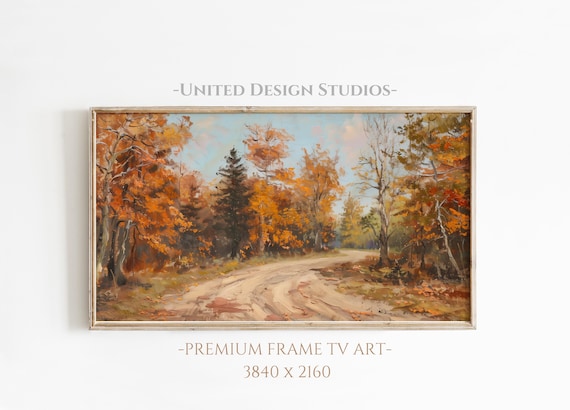 Fall Landscape Oil Painting, Autumn Forest Art Print