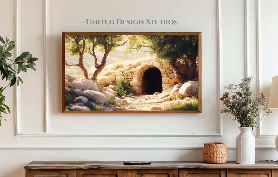 Jesus Christ Easter Oil Painting Art Print - Image 4