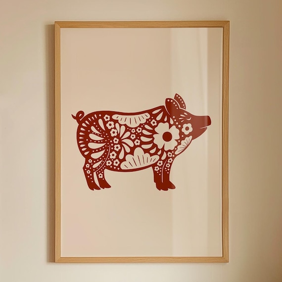 Year Of The Pig Chinese Zodiac Art Print