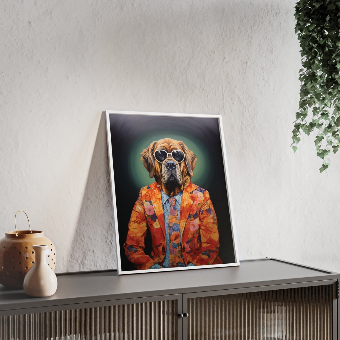 Leonberger Dog Art Leonberger Print Fashion Print Dog Portrait Fashion Art Animal Art Animal Painting Art Prints - Image 2