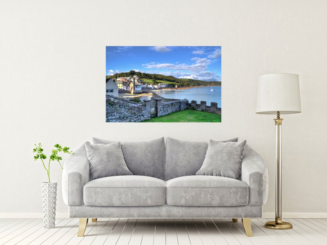 Kingsand Cornwall Fishing Village Harbour And Sailboat Poster - Image 2