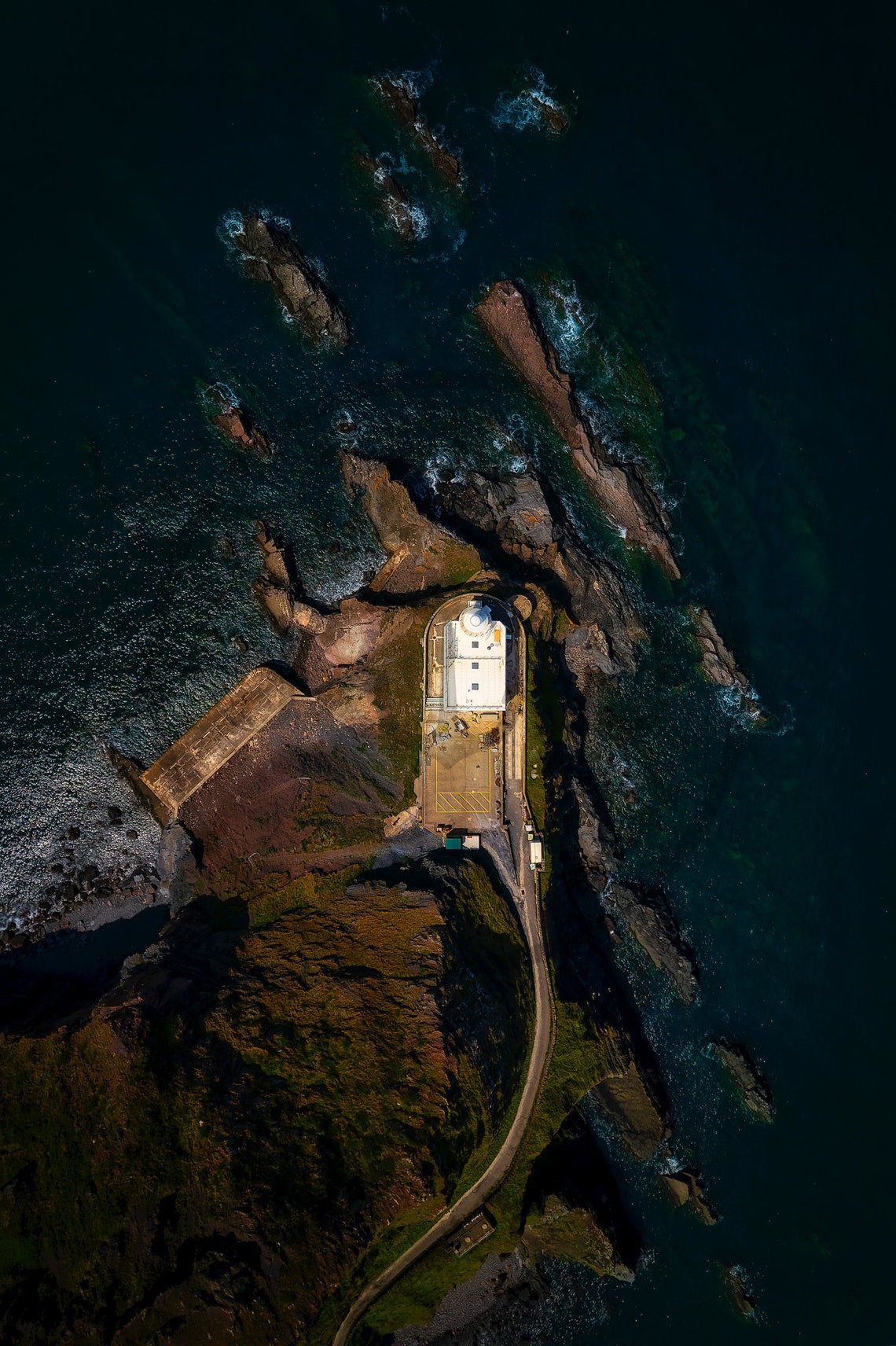Hartland Point Lighthouse Devon Aerial Rocky Headland Poster - Image 3