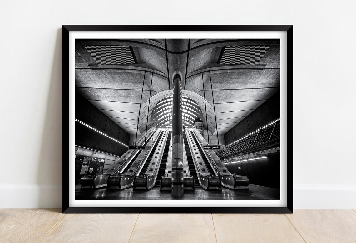 Canary Wharf Underground Tube Station London Limited Edition Print Photography Fine Art Wall Art Exclusive Print Posters Photo