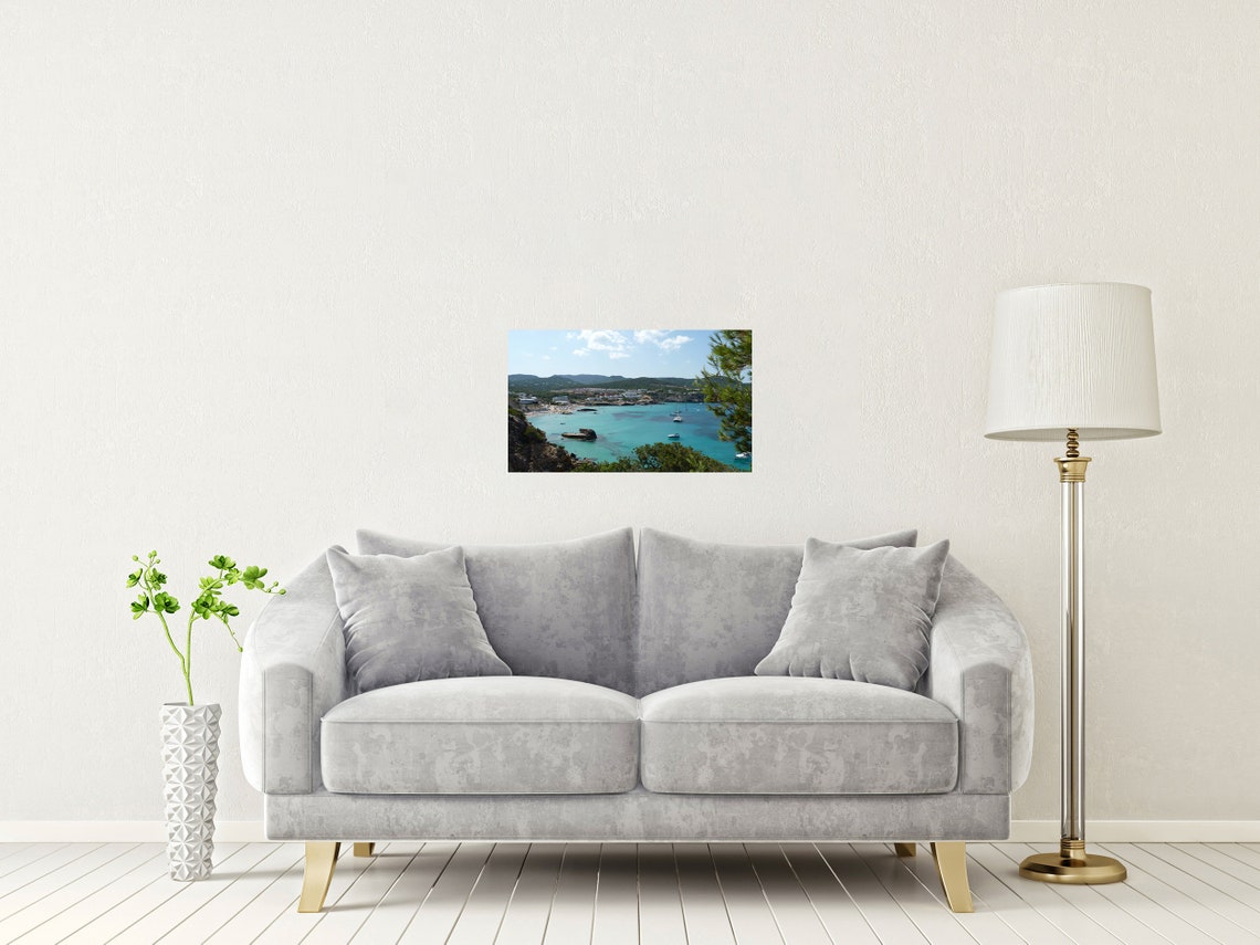 Cala Tarida Ibiza Turquoise Bay Boats Pine Cliffs Mediterranean Poster - Image 2