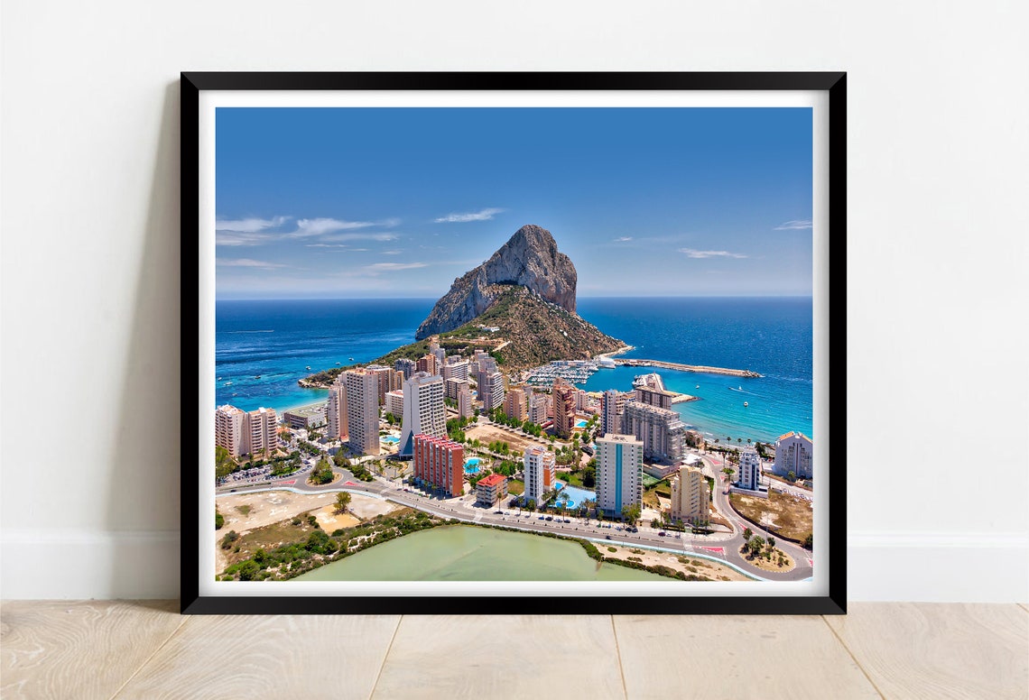 Penyal d'Ifac Rock Calpe Costa Blanca Spain Aerial View Poster