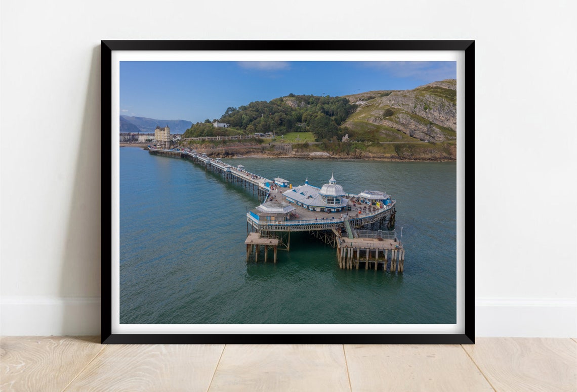 Llandudno Pier Conwy Wales Aerial View Seaside Resort Poster