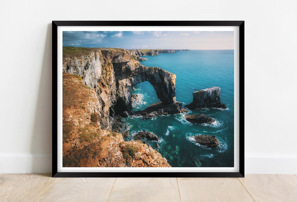 Green Bridge Of Wales Pembrokeshire Coast Natural Rock Arch Poster
