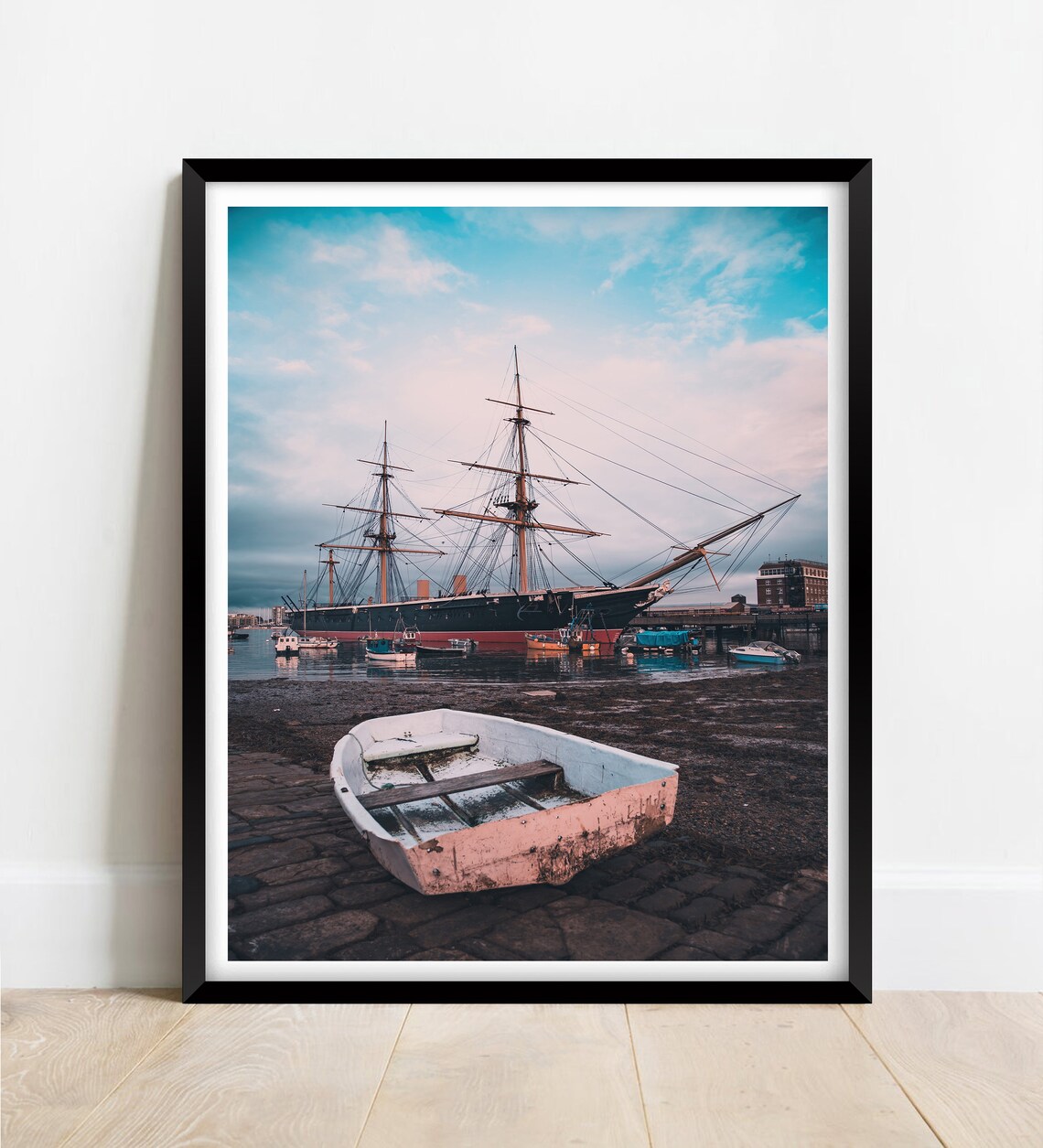 HMS Warrior Portsmouth Historic Tall Ship At The Hard Harbor Poster