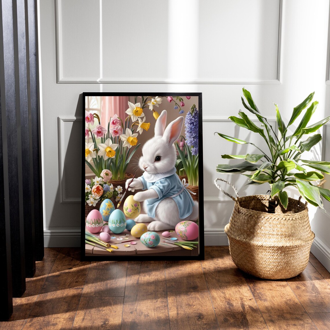 Pastel Cottagecore Bunny Easter Egg Art Print - Image 5
