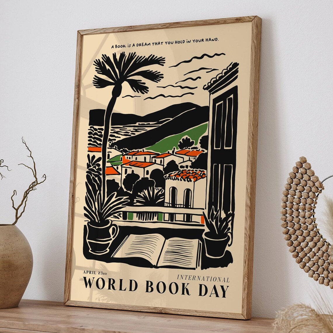 World Book Day Palm Terrace Village Quote Literary Lovers Poster - Image 6