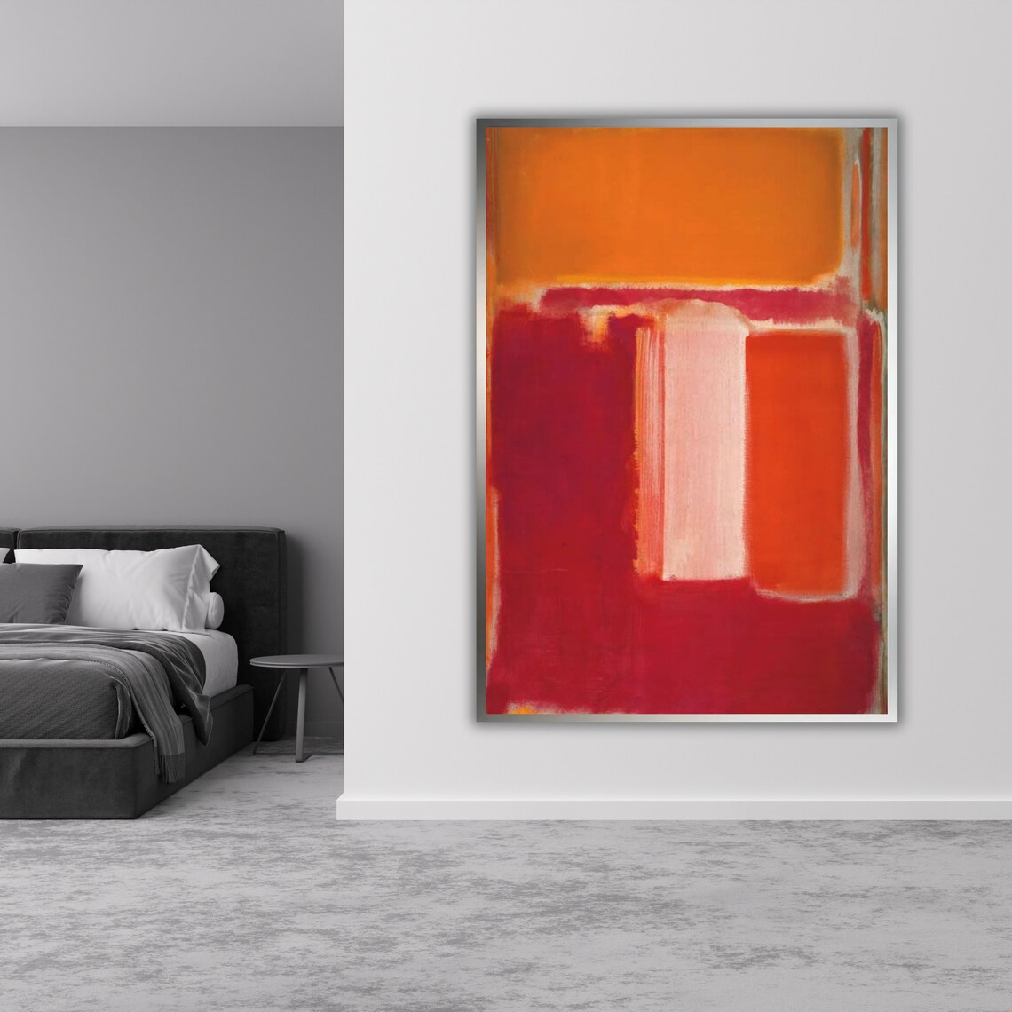 Mark Rothko Orange Art Print Abstract Wall Art Modern Painting Ready To Hang Framed - Image 3