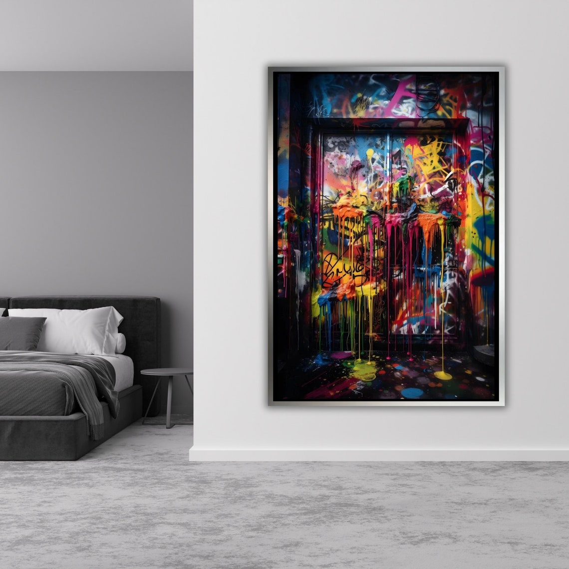 Abstract Graffiti Paint Drips Splash Colorful Urban Wall Art Poster - Image 5