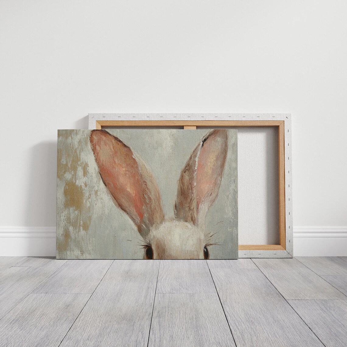 Rustic Bunny Close Up Wall Art, Farmhouse Easter Decor - Image 3