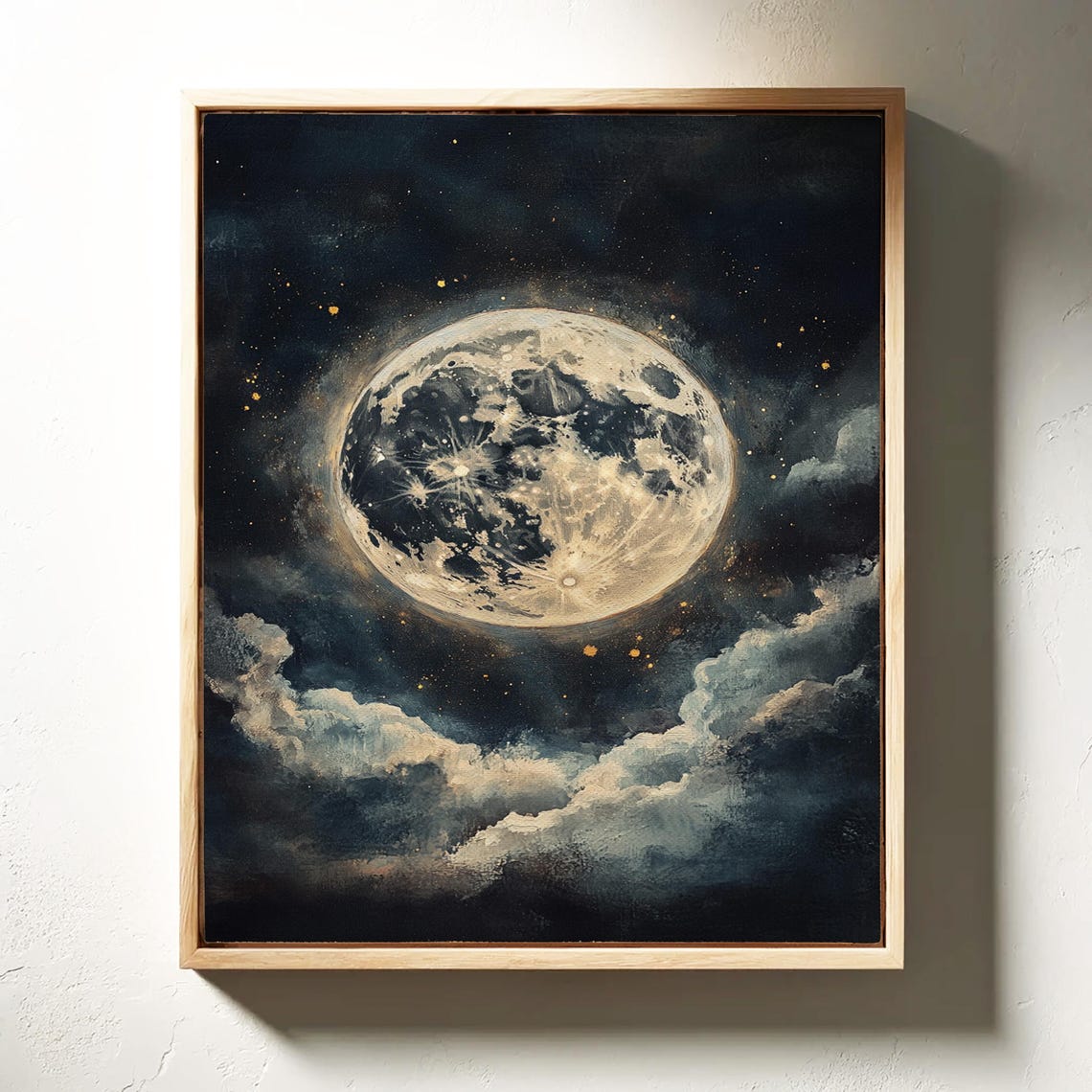 Full Moon Art Print, Dreamy Night Sky - Image 4