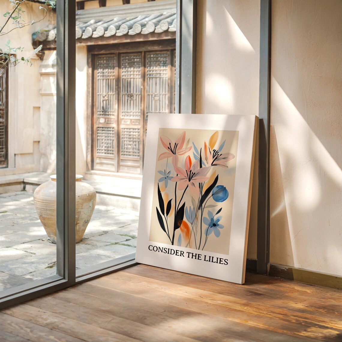 Consider The Lilies, Modern Christian Wall Art - Image 2