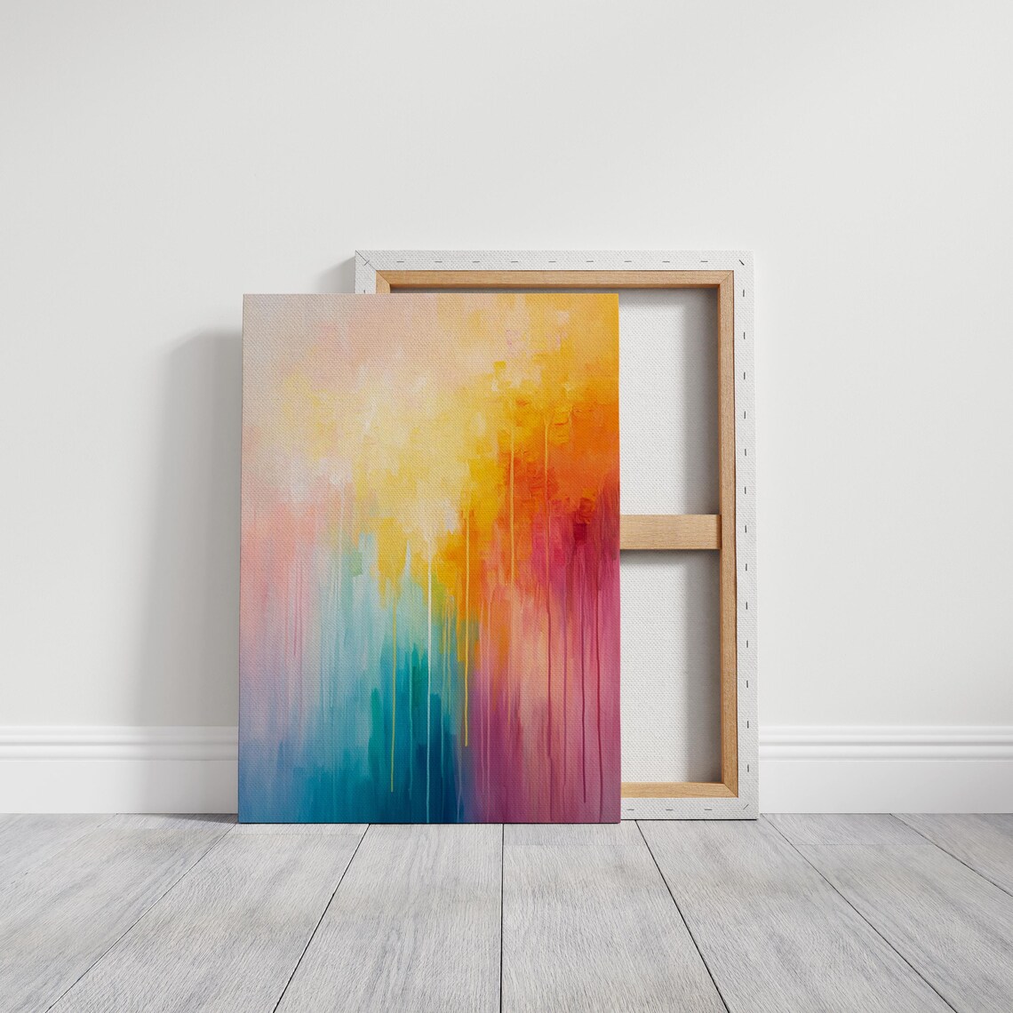 Colorful Abstract Drip Painting, Modern Wall Art - Image 3