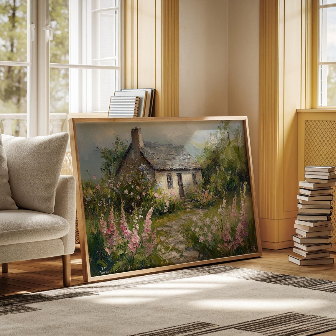 Charming Cottage Stone House, Rustic Countryside Decor - Image 7