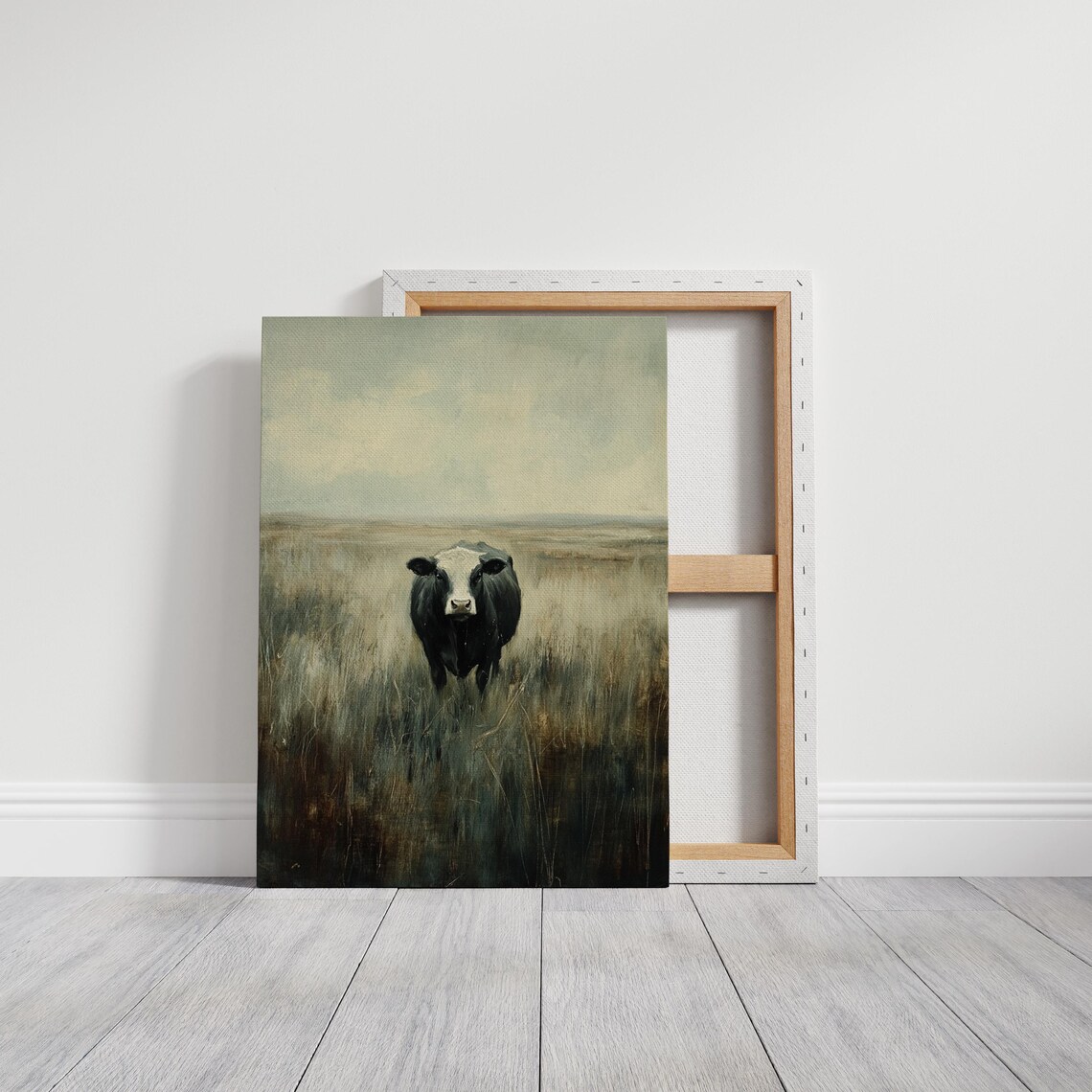 Moody Cow Art Print, Rustic Farmhouse Animal Decor - Image 3
