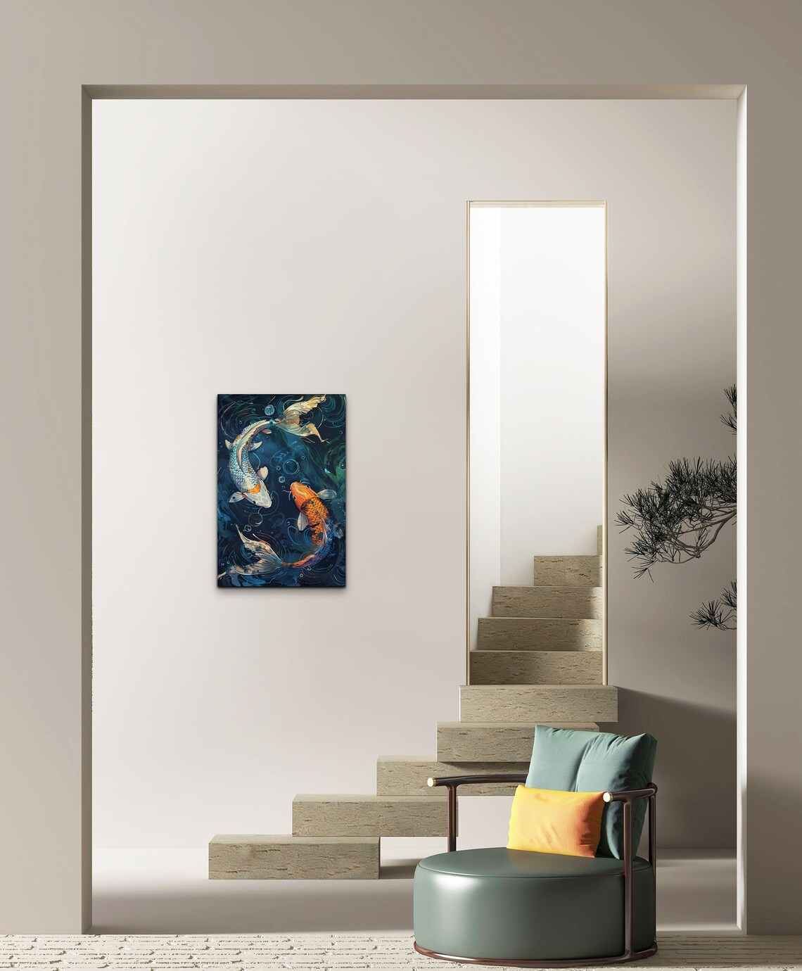 Koi Fish Art Print, Japanese Nature Animal - Image 7