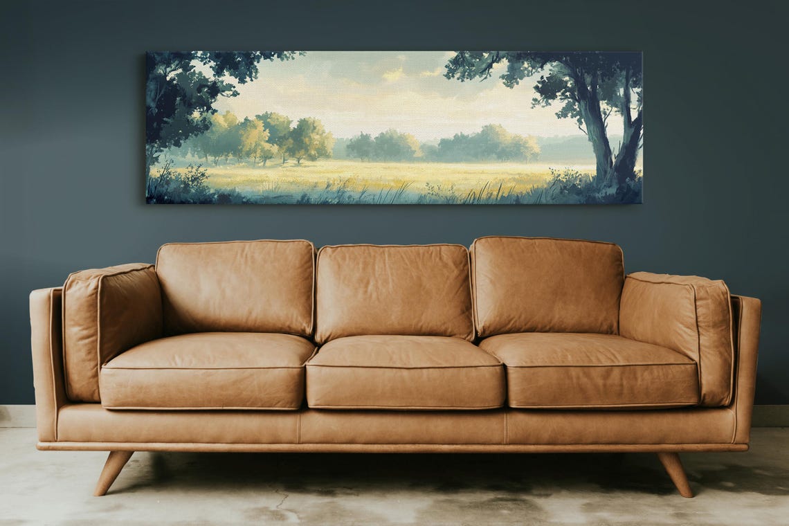 Golden Meadow Sunrise Wall Art Tranquil Landscape Print Nature Inspired Decor For Rustic Or Modern Interiors - Image 4