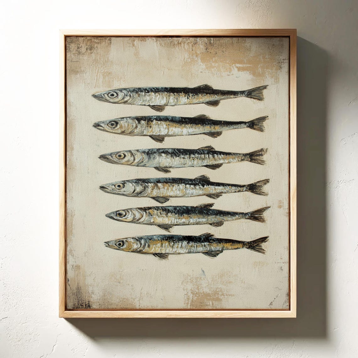 Vintage Fish Art Coastal Kitchen Decor Rustic Seafood Painting Print Nautical Wall Art Farmhouse Coastal Poster - Image 4