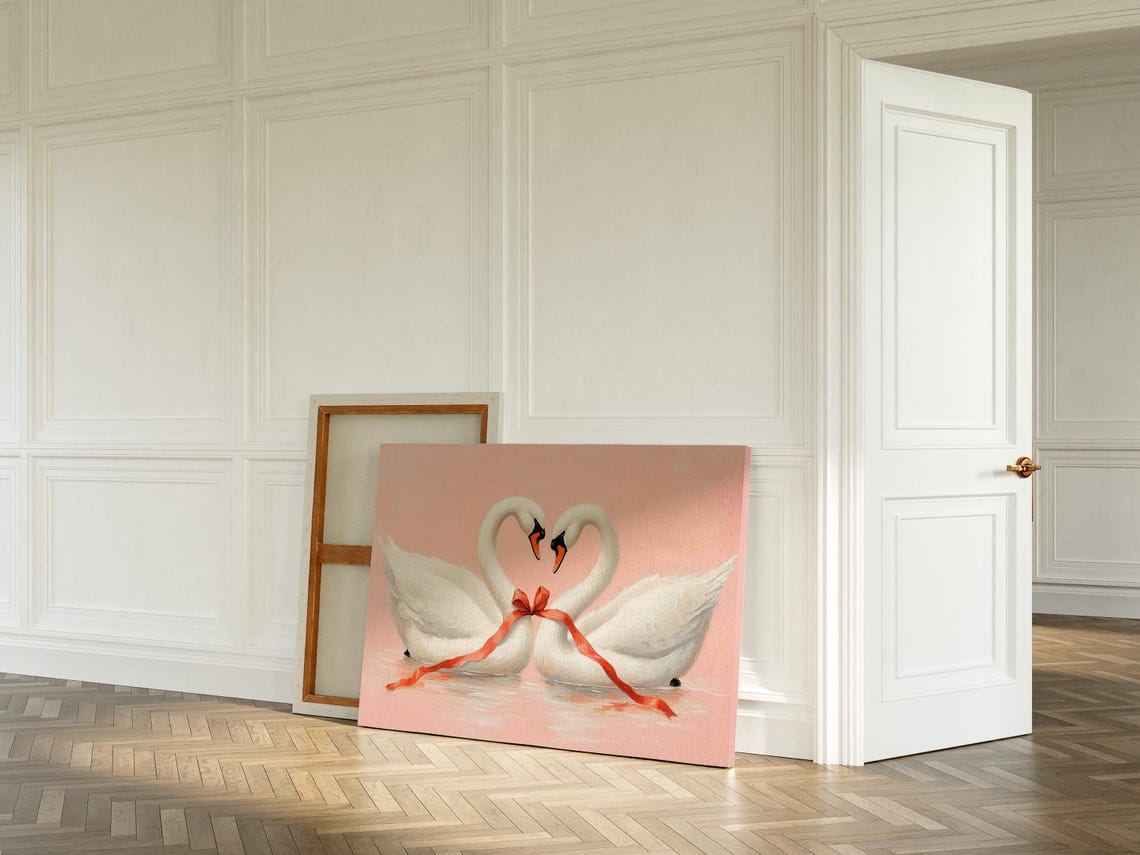 Romantic Swan Pair, Love Themed Decor - Image 5