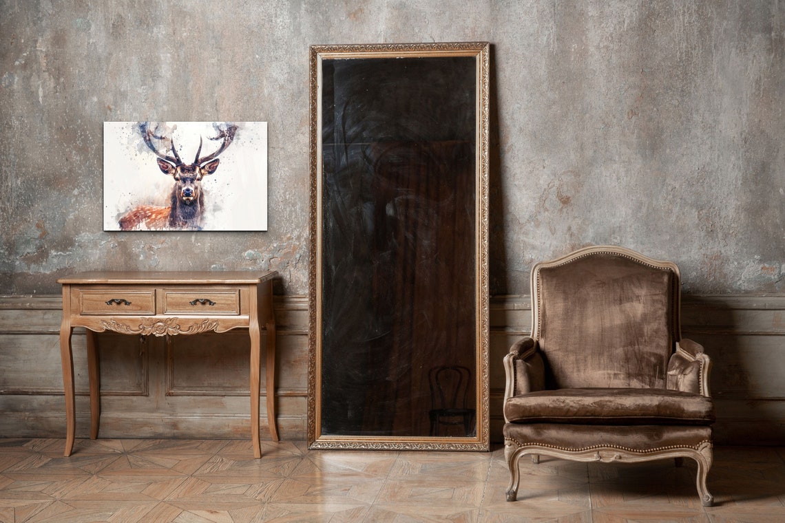 Watercolor Elk Art Print, Deer Wall Art - Image 3