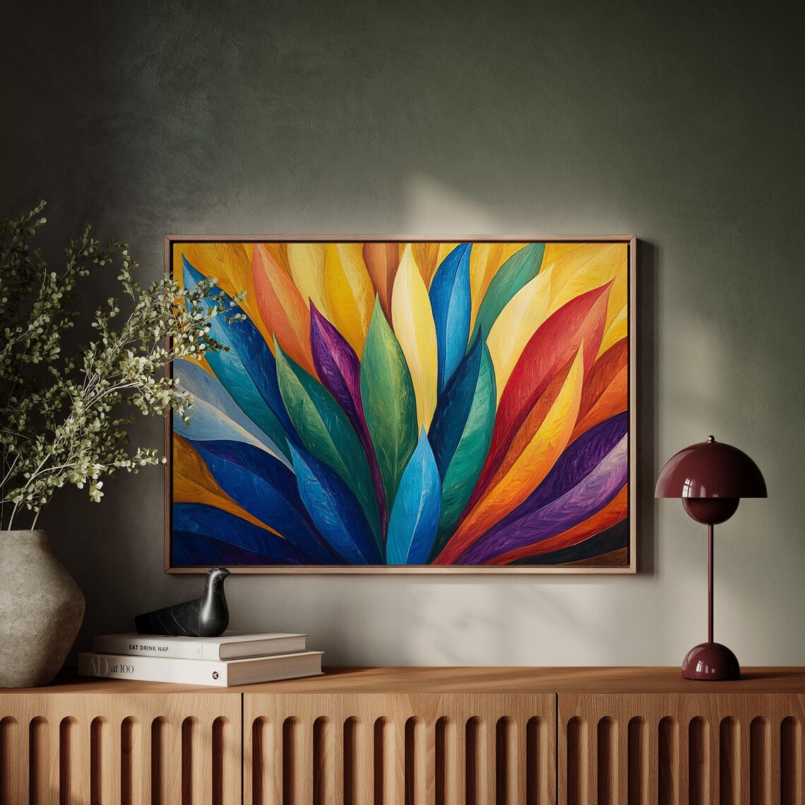 Abstract Leaves Art Print, Modern Boho Style - Image 5