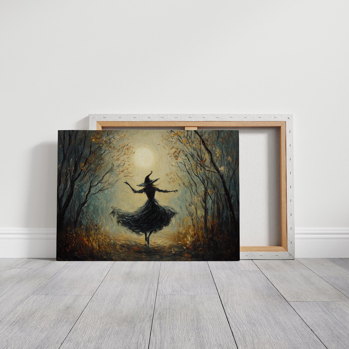 Enchanted Witch Dancing Under Moonlight Art Print - Image 3