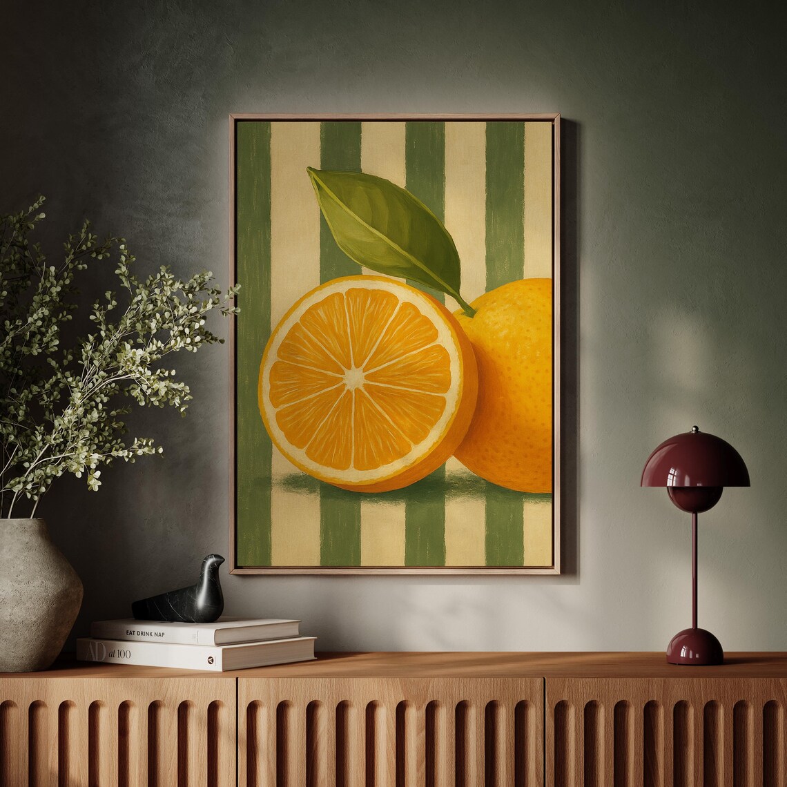 Vintage Orange Poster, Retro Fruit Kitchen Decor - Image 5