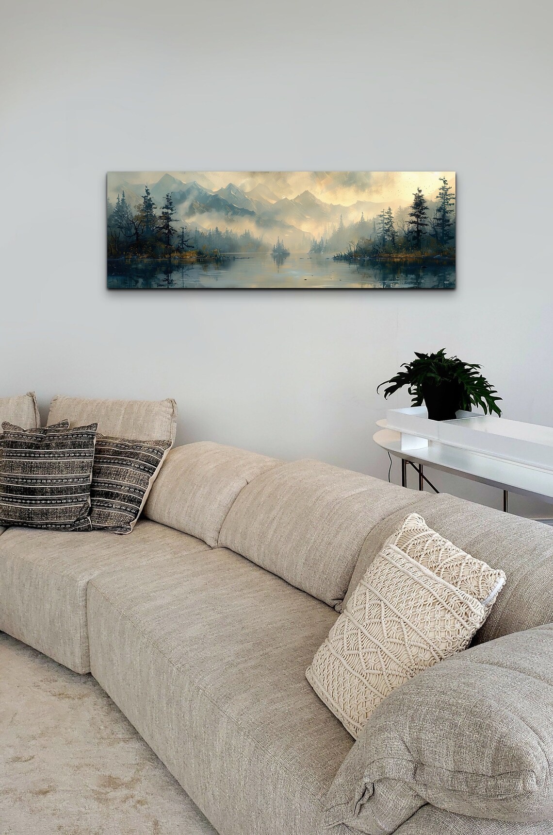 Foggy Mountains And Forest Art Print, Nature Decor - Image 6