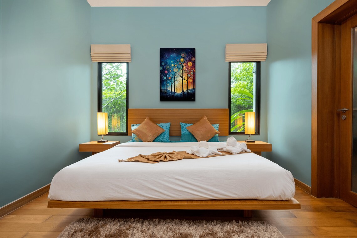 Colorful Tree Wall Art, Twisted Branches Art Print - Image 2